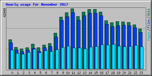 Hourly usage for November 2017